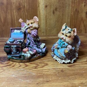 Merriweather Cat Figurines Magic Memories Gardening Angel 1997